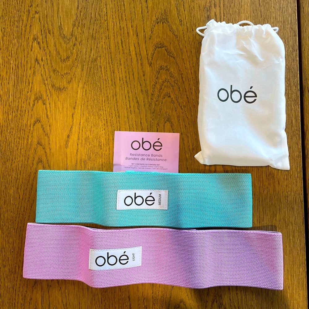 OBE 2 Resistance Hip Bands Plus 2 Month Obe Membership